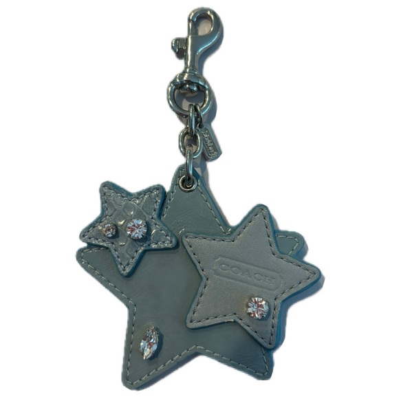 Coach Blue Stacked Star Keychain Bag Charm - Picture 1 of 7
